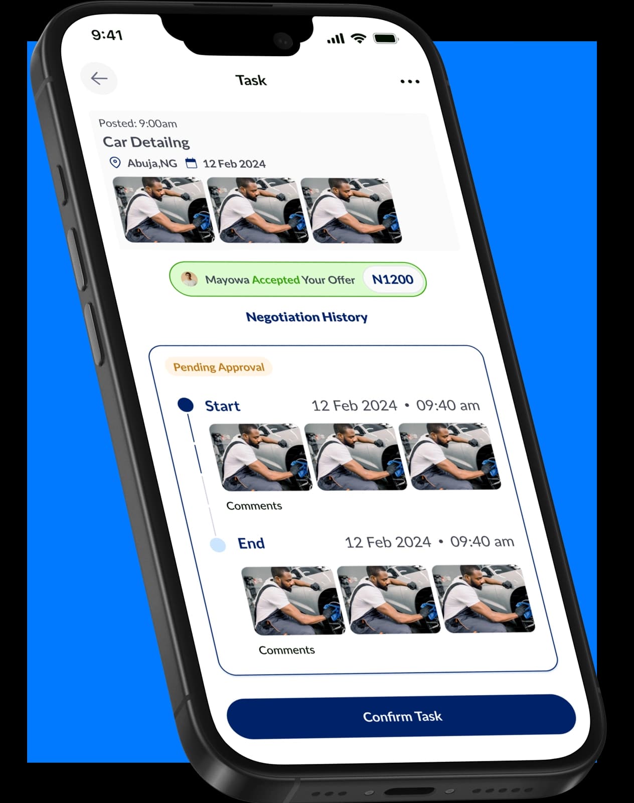 Business professional using tablet