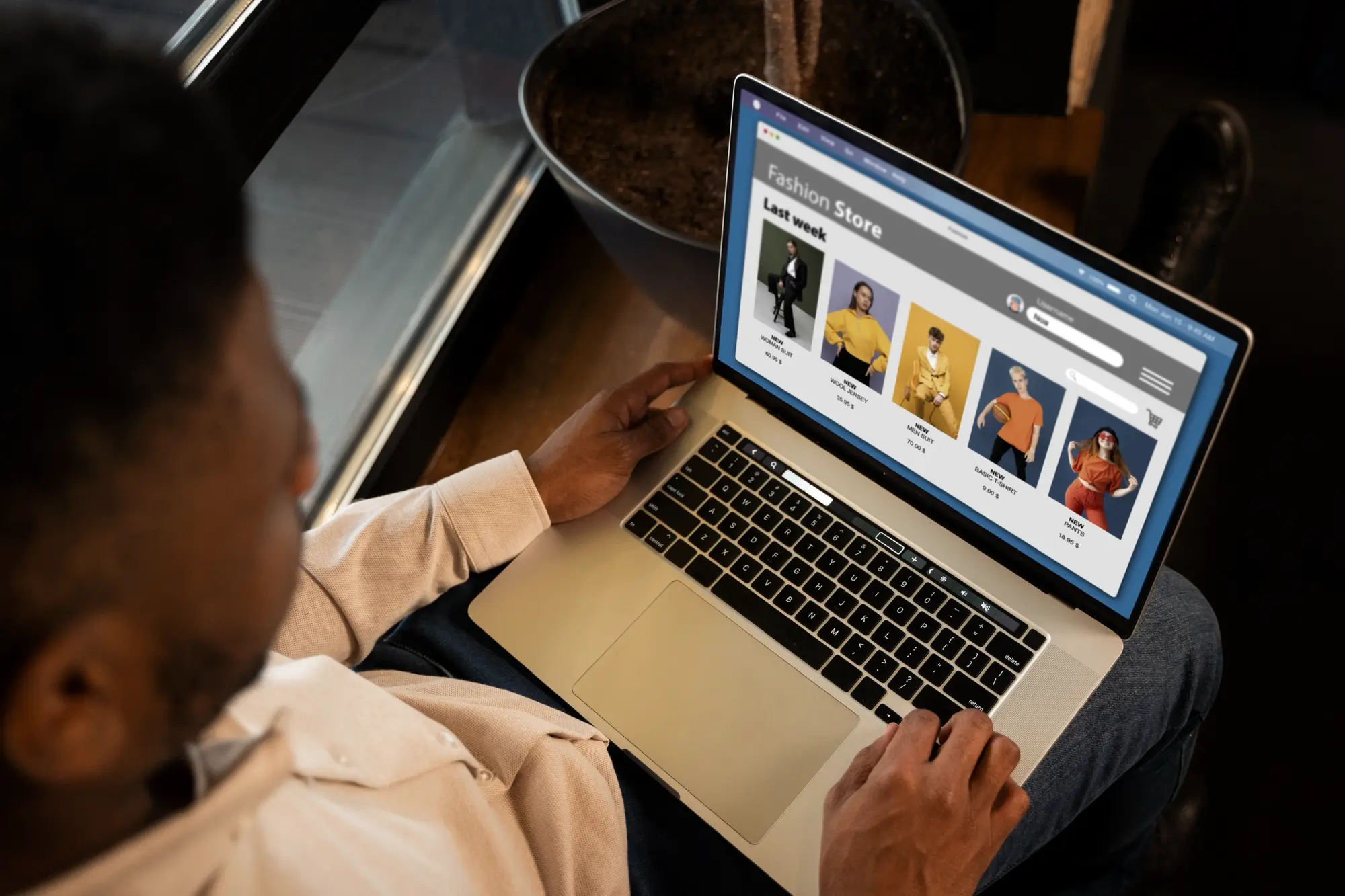 Business professional using tablet
