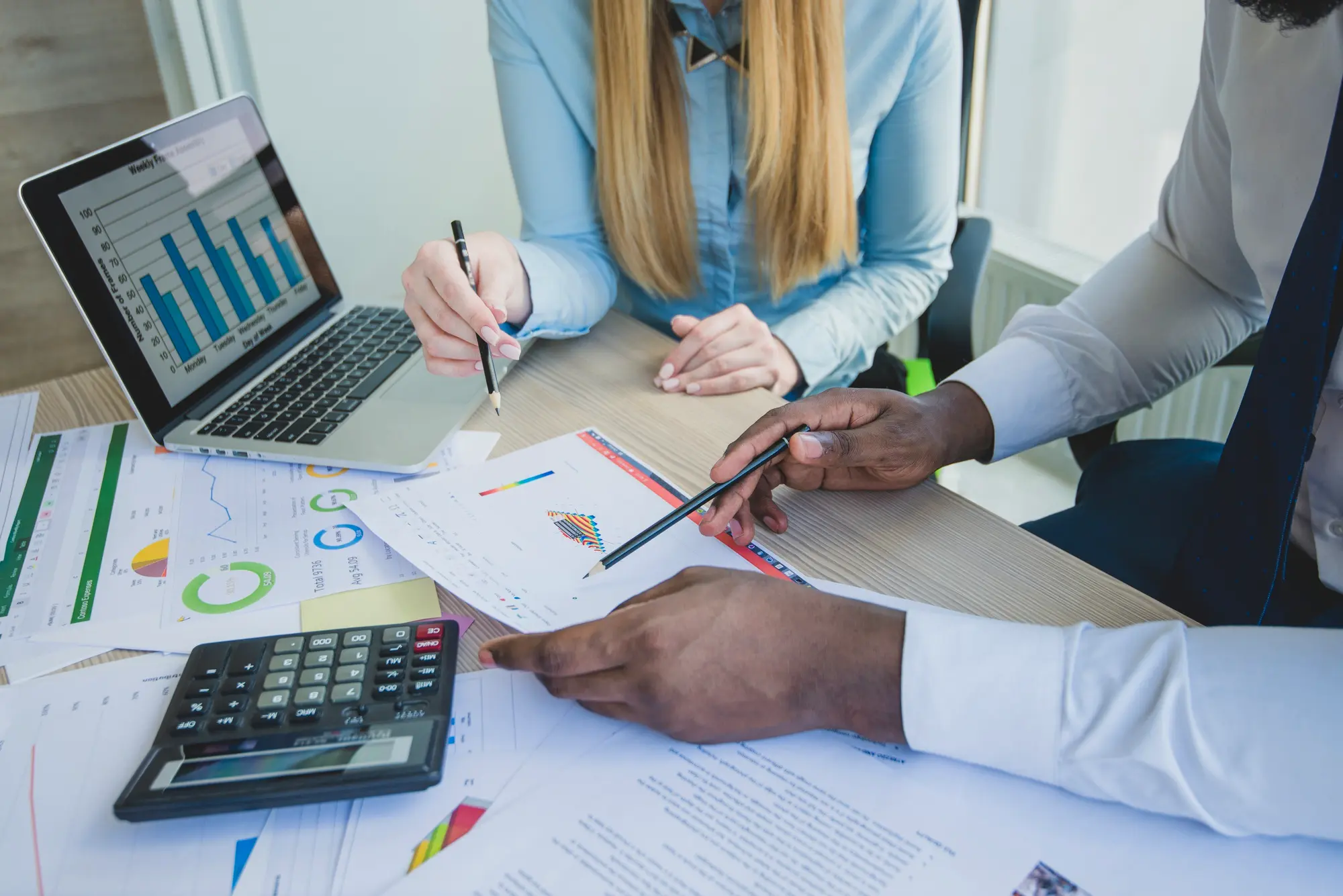 Business professional using tablet